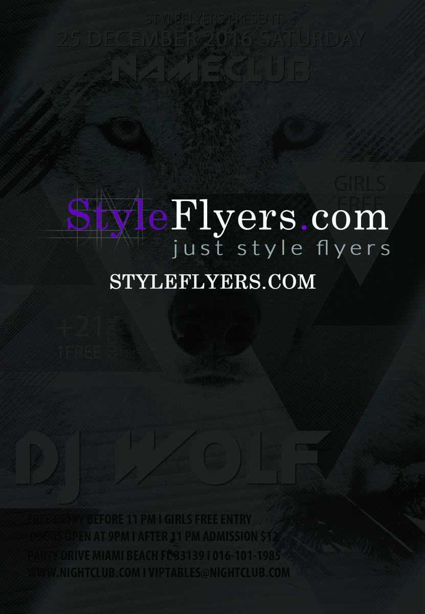 DJ Wolf PSD Flyer Template