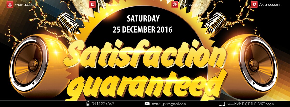 satisfaction guaranteed party PSD Flyer Template