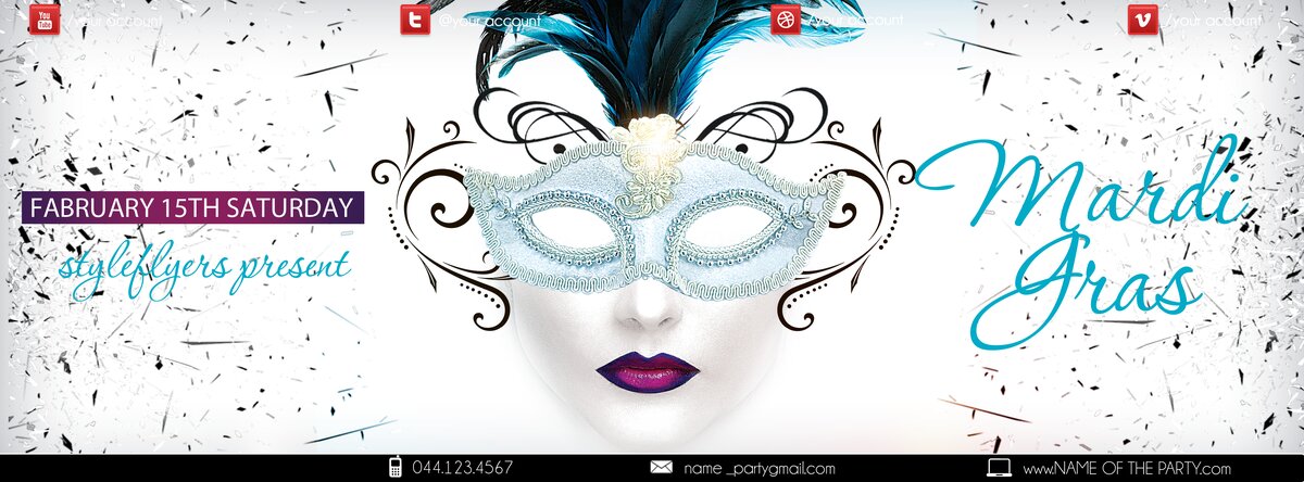 Mardi Gras1 PSD Flyer Template