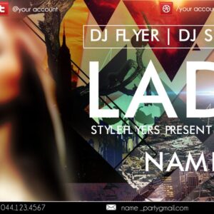 ladies night PSD Flyer Template