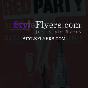 red party PSD Flyer Template