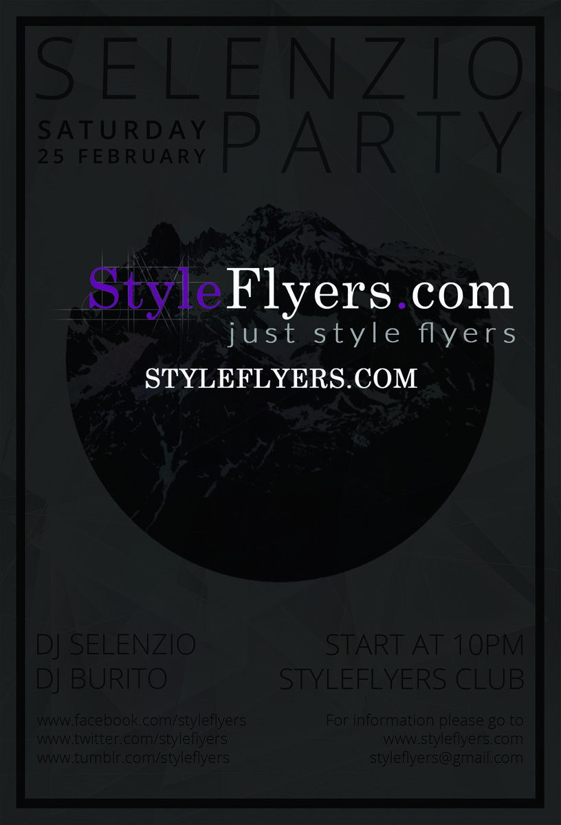 selenzio party PSD Flyer Template