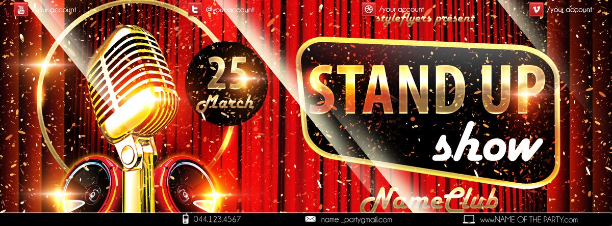 stand up show PSD Flyer Template