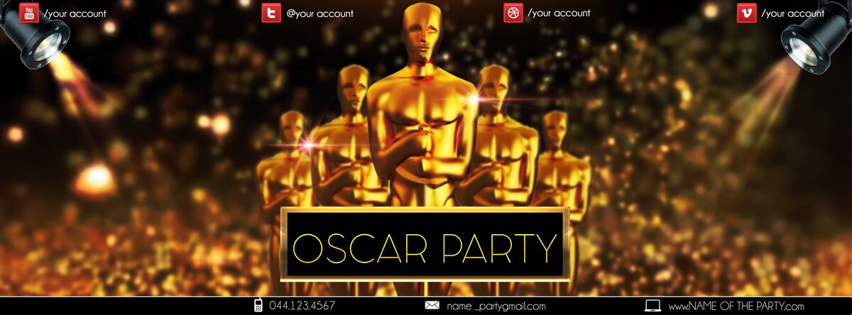 oscar party PSD Flyer Template
