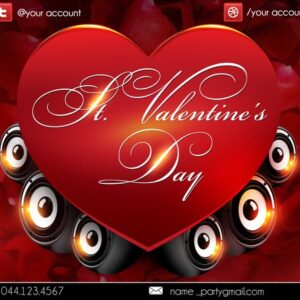 st. valentines day PSD Flyer Template