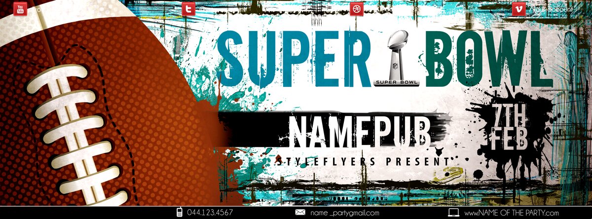 Super Bowl PSD Flyer Template