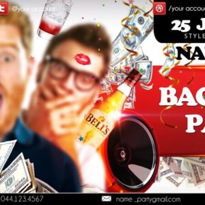 bachelor party PSD Flyer Template