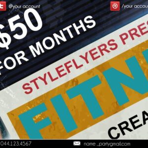 fitness. create your body PSD Flyer Template