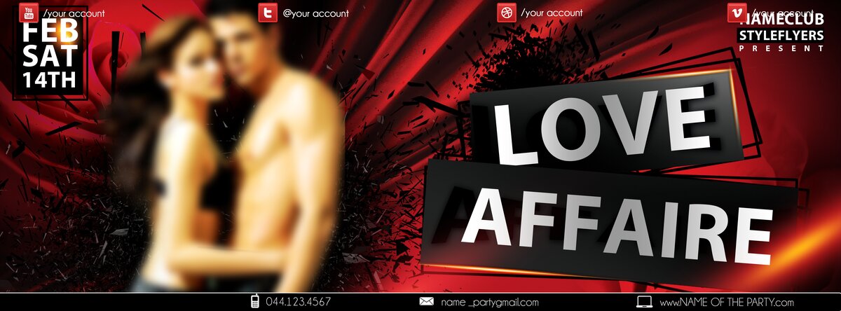 Love affaire PSD Flyer Template