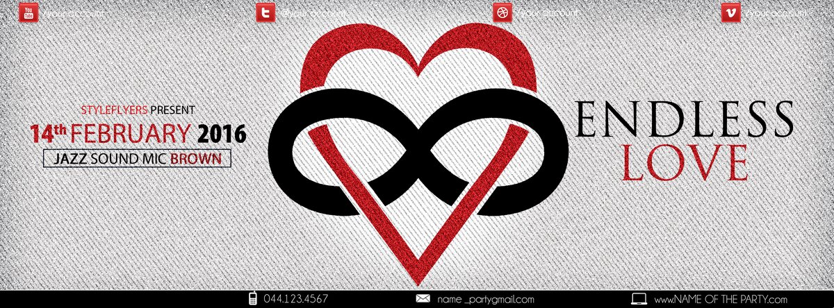 endless love PSD Flyer Template