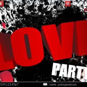 love party1 PSD Flyer Template