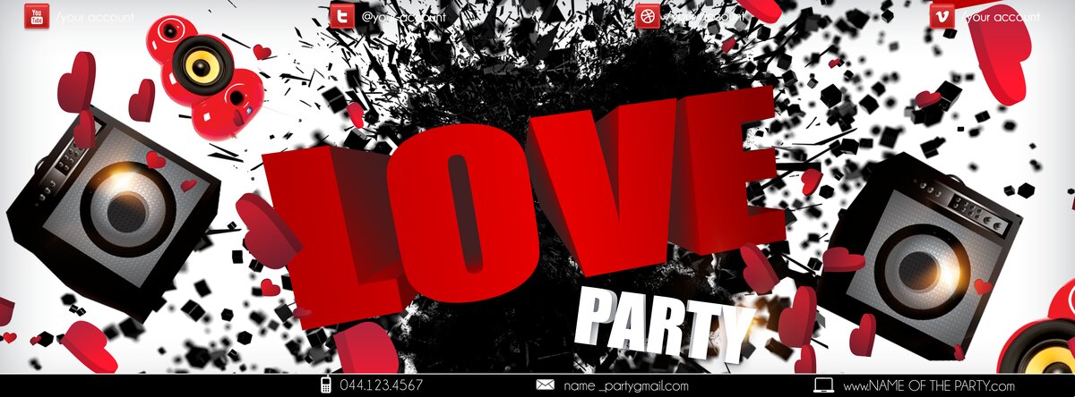 love party1 PSD Flyer Template