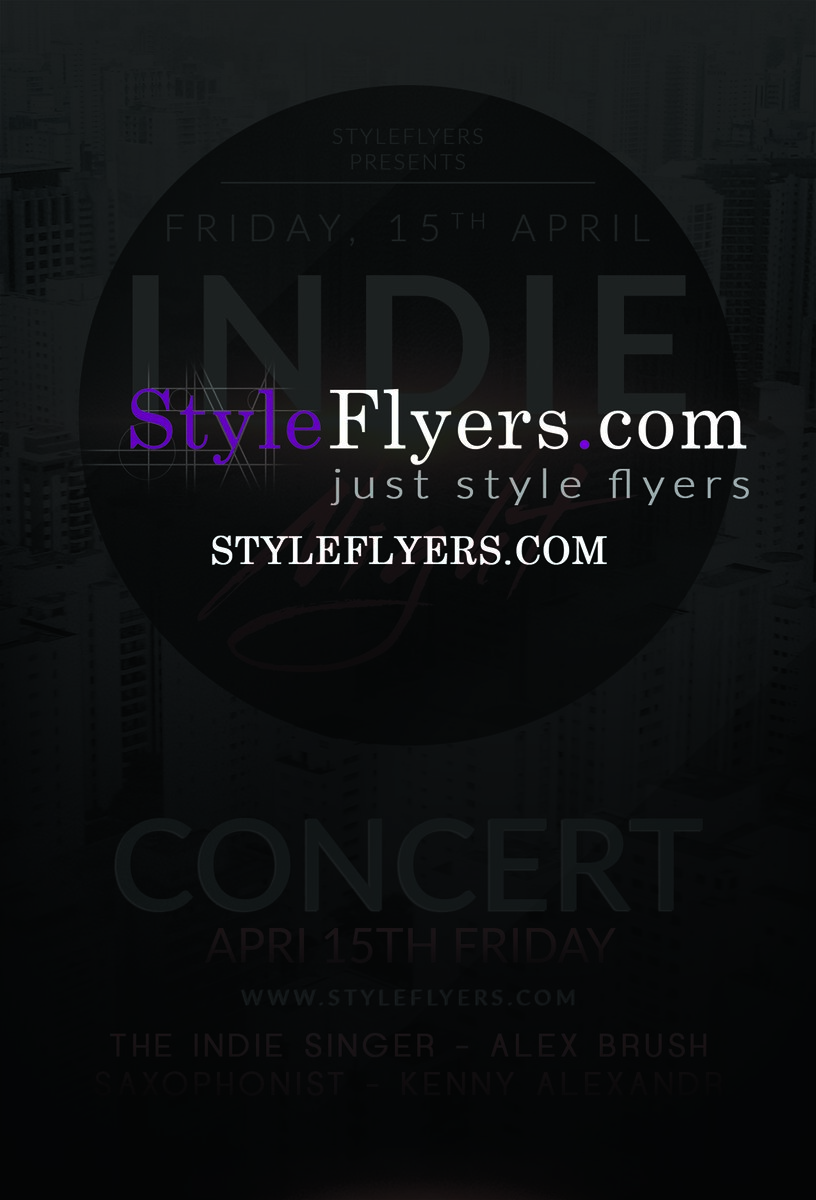 indie night1 PSD Flyer Template