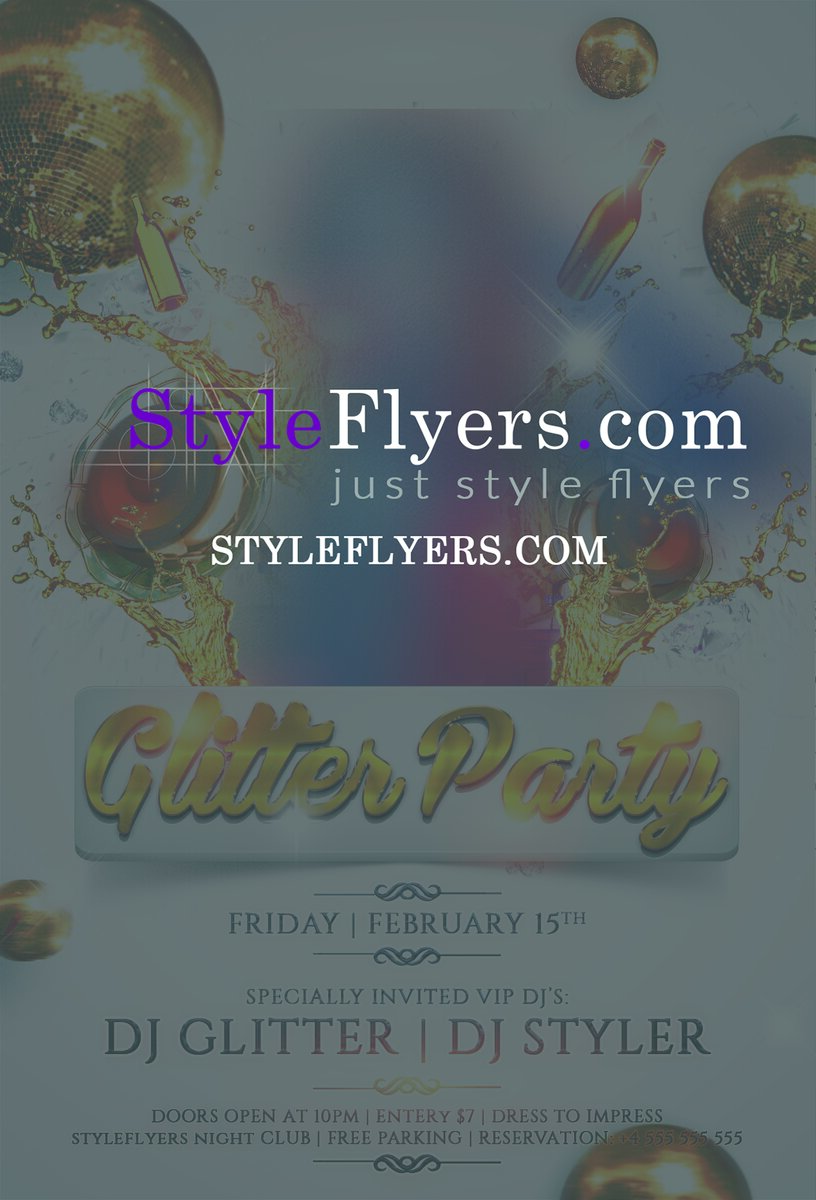 Glitter Party PSD Flyer Template