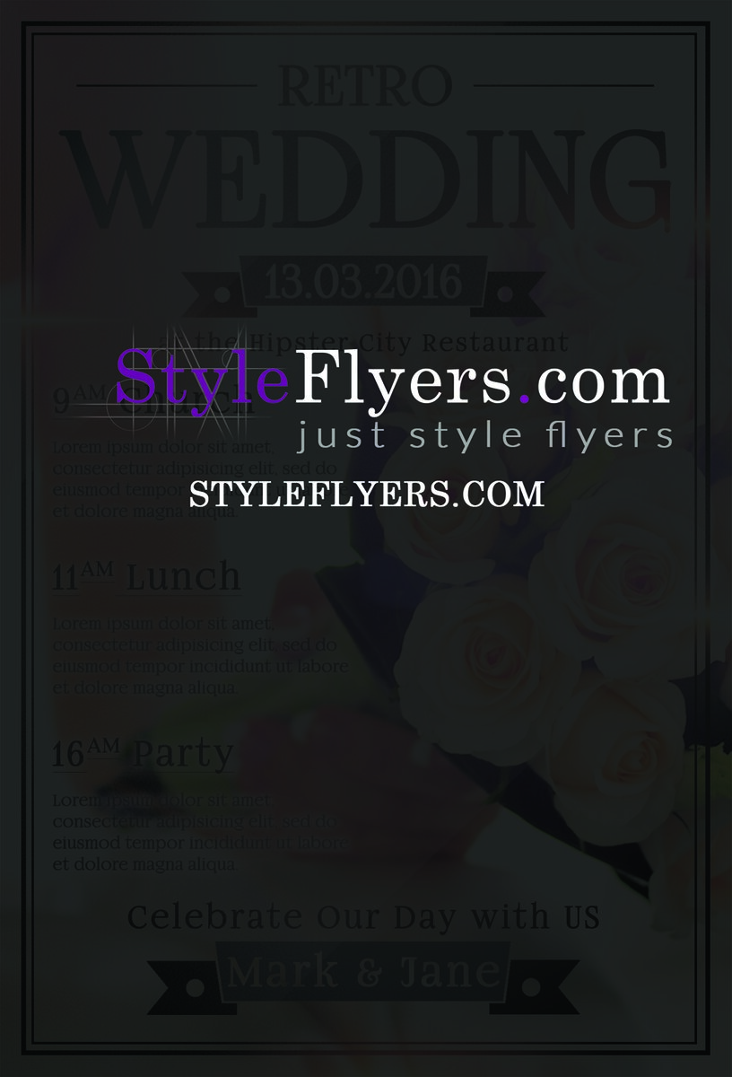 wedding day PSD Flyer Template