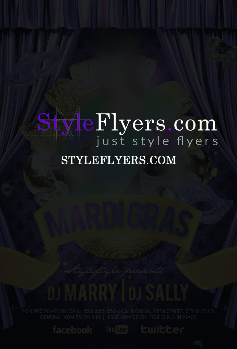 Mardi Gras PSD Flyer Template