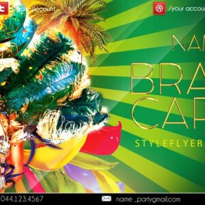 brazilian carnival travel flyer