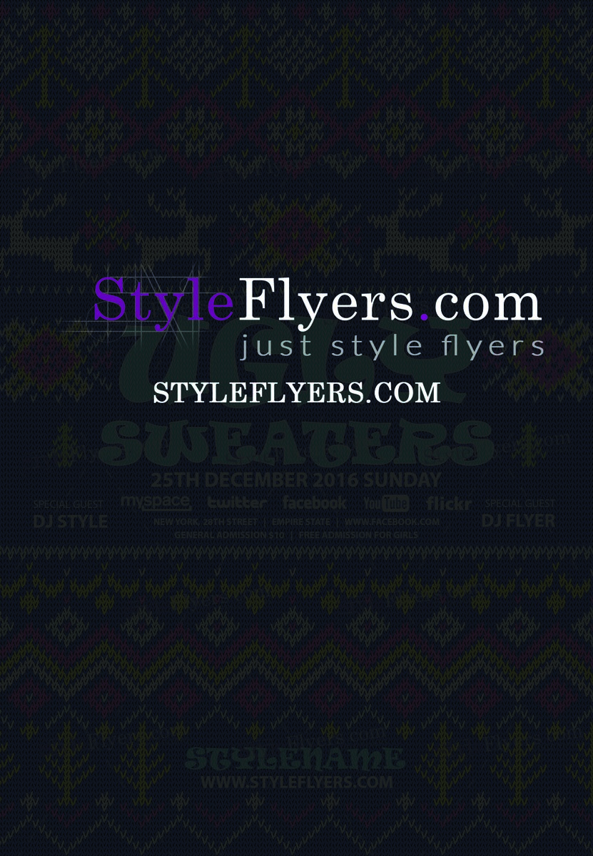 Ugly Sweaters PSD Flyer Template