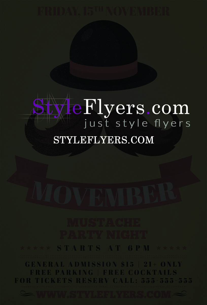 Movember PSD Flyer Template