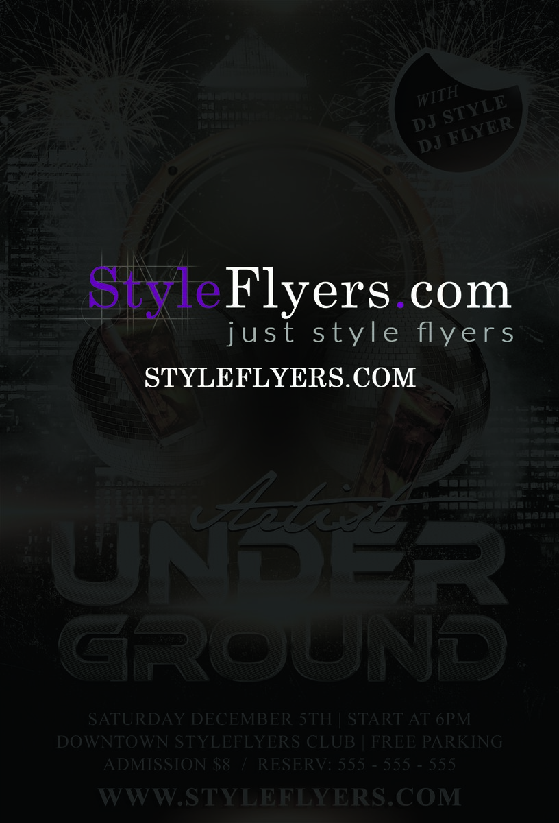 Underground Artist PSD Flyer Template