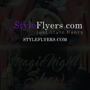 magic night show PSD Flyer Template