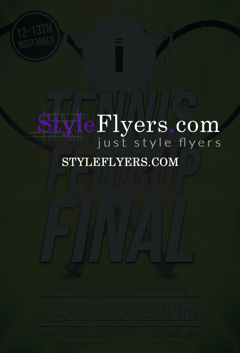 Tennis Fed Cup Final PSD Flyer Template