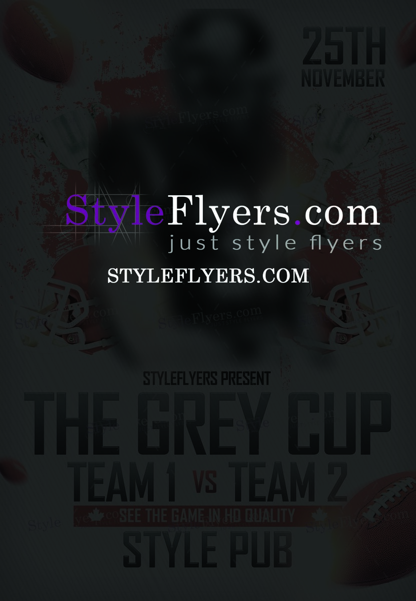 The Grey Cup nov 27 PSD Flyer Template