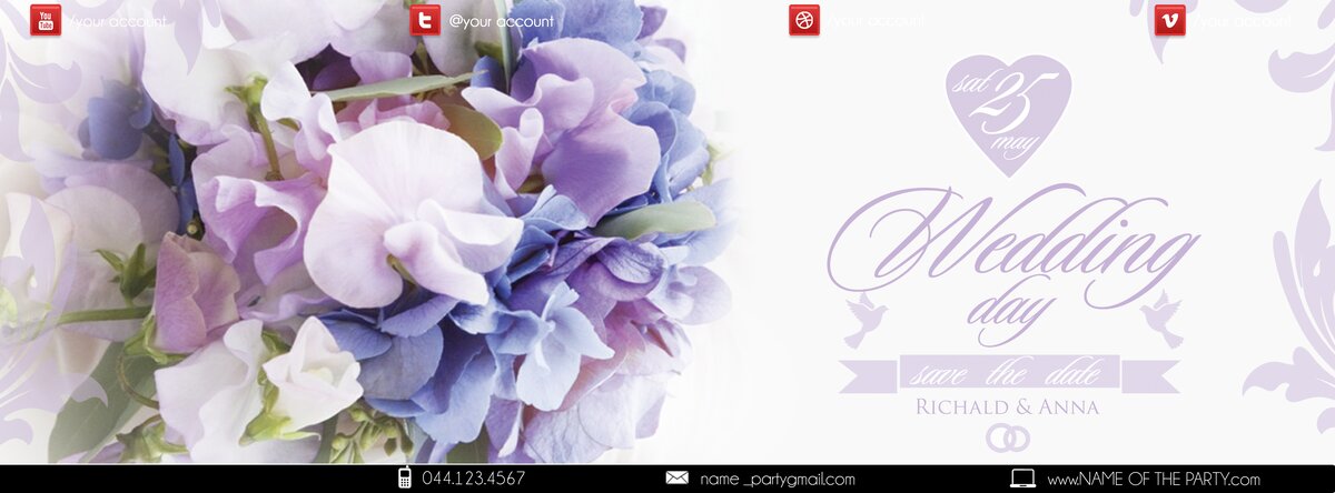 wedding day. save the date PSD Flyer Template