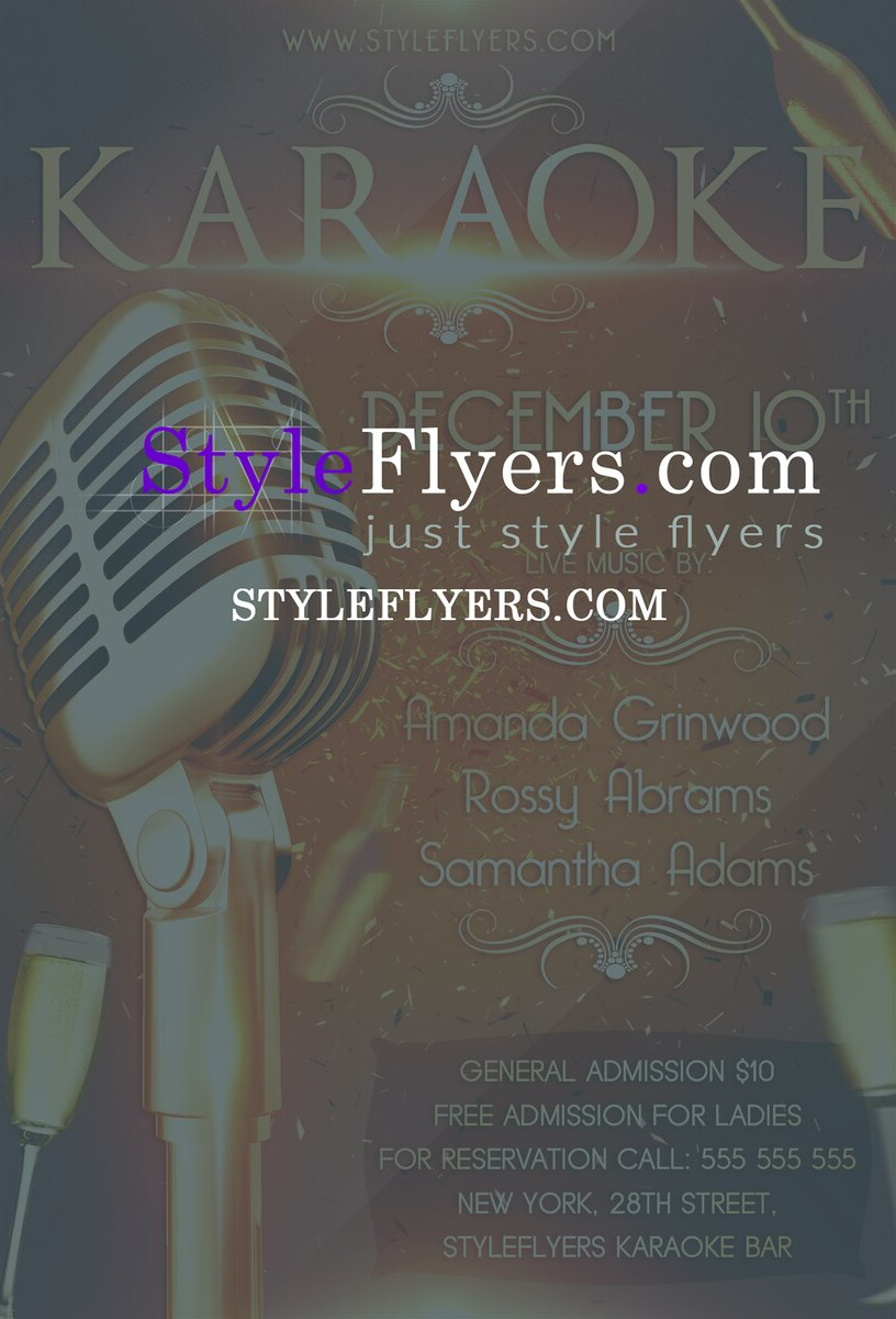 karaoke PSD Flyer Template