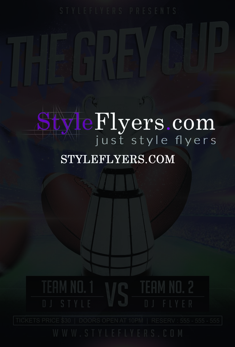 The Grey Cup PSD Flyer Template