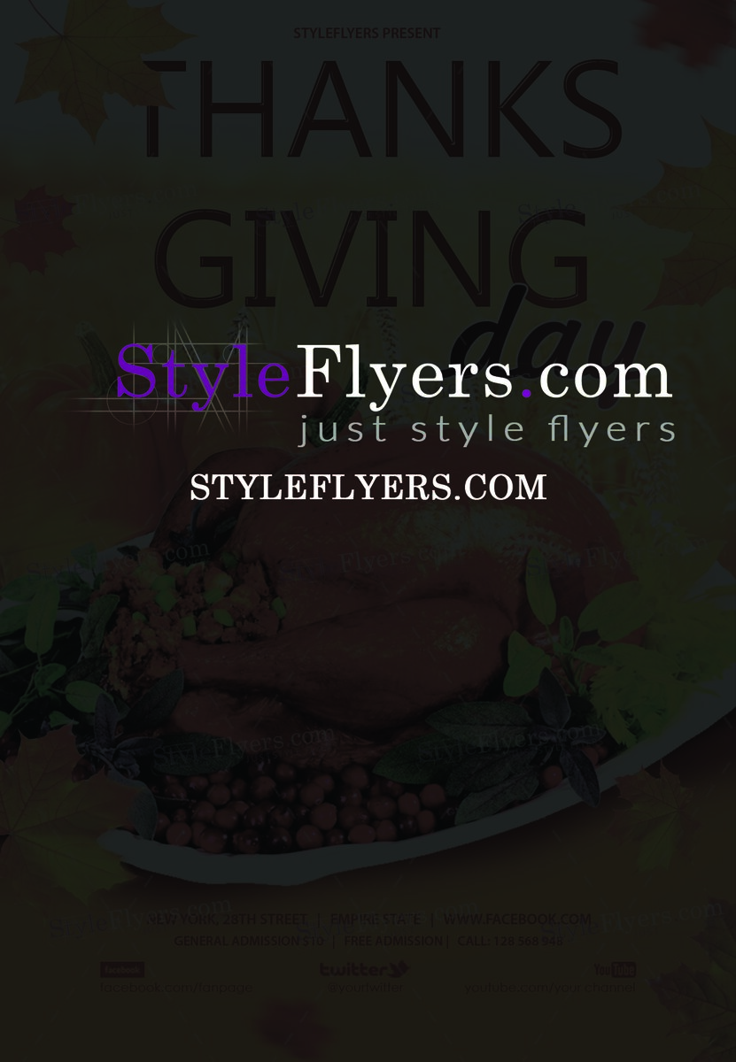 Thanksgiving Day(5) PSD Flyer Template