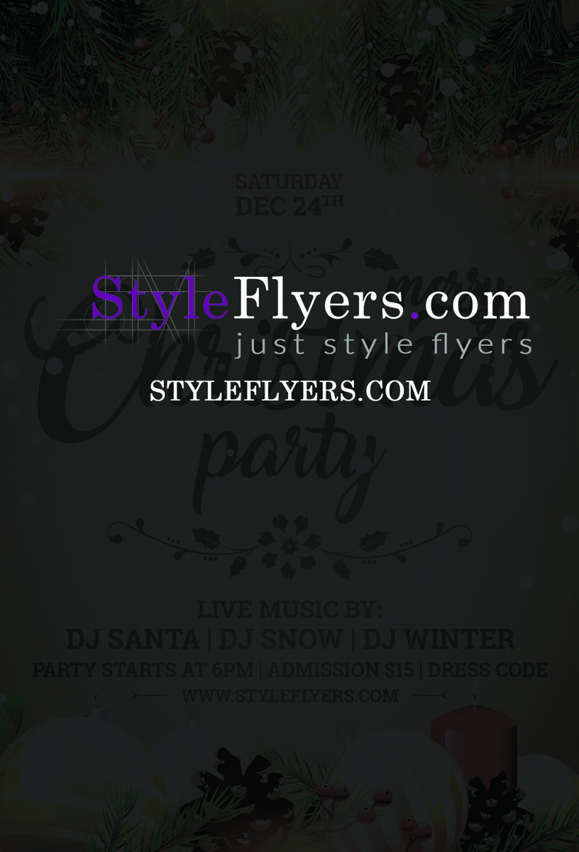 Merry Christmas Party PSD Flyer Template