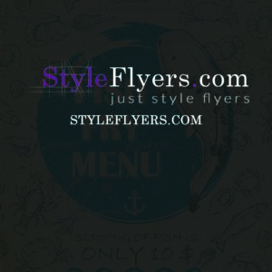 fish fry menu PSD Flyer Template