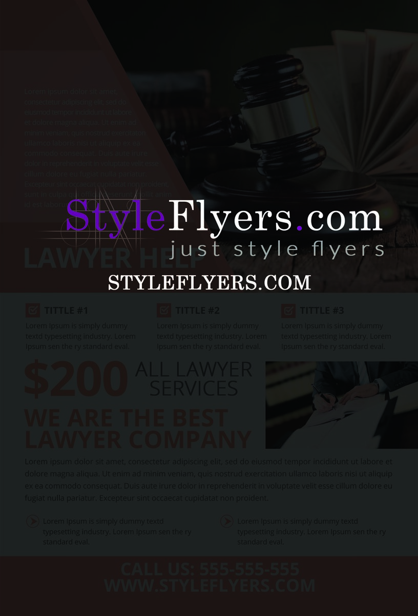 lawyer help PSD Flyer Template
