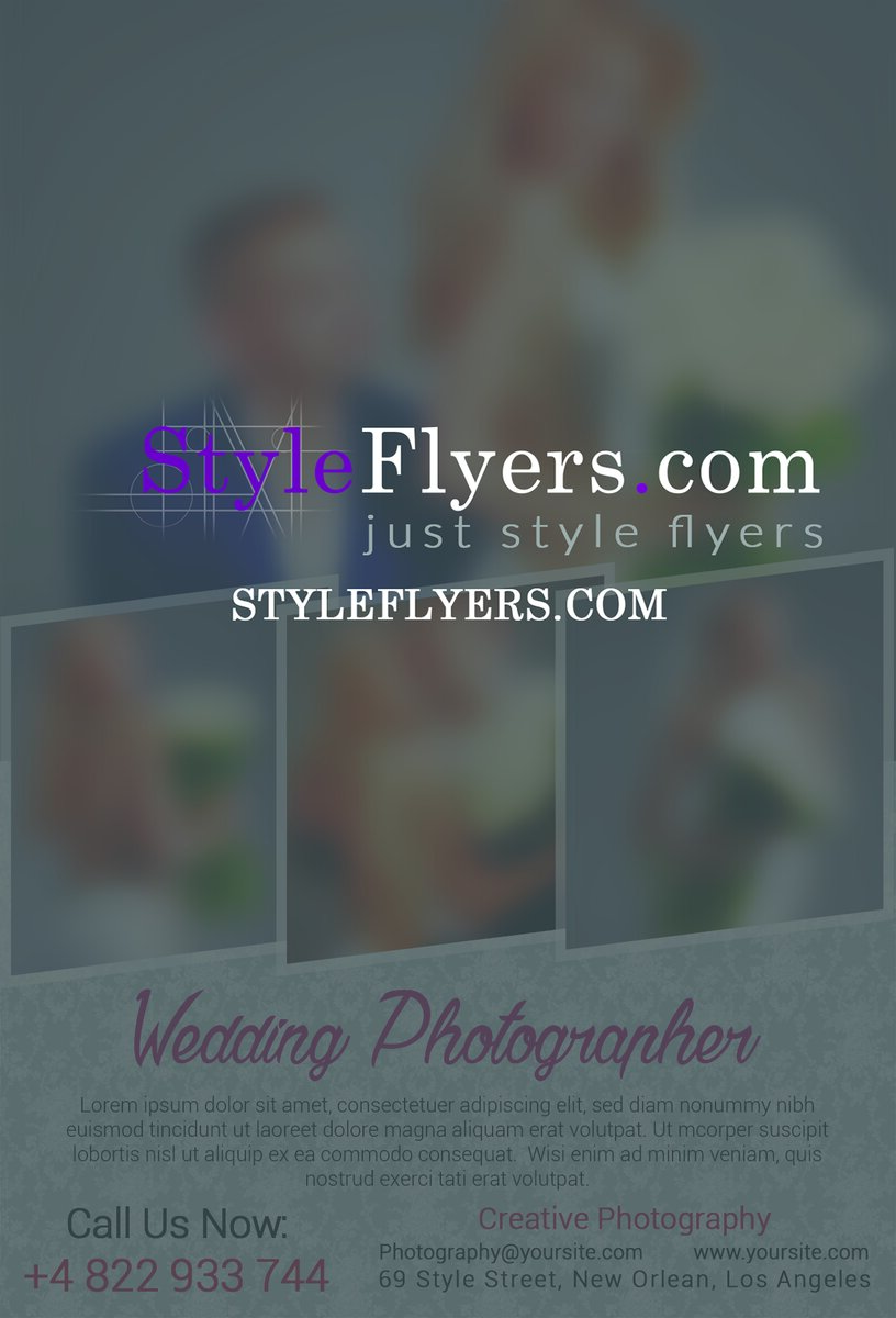 wedding photographer PSD Flyer Template