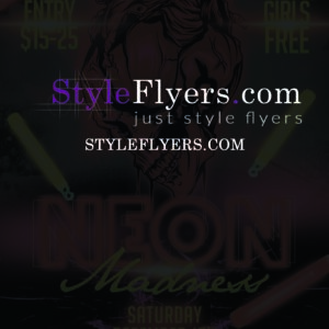 neon madness PSD Flyer Template