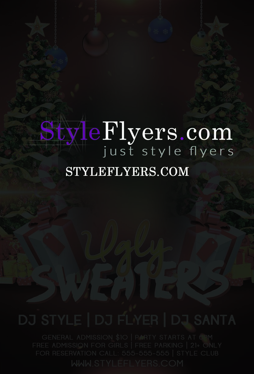 Ugly Sweaters PSD Flyer Template