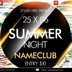 summer nigt PSD Flyer Template
