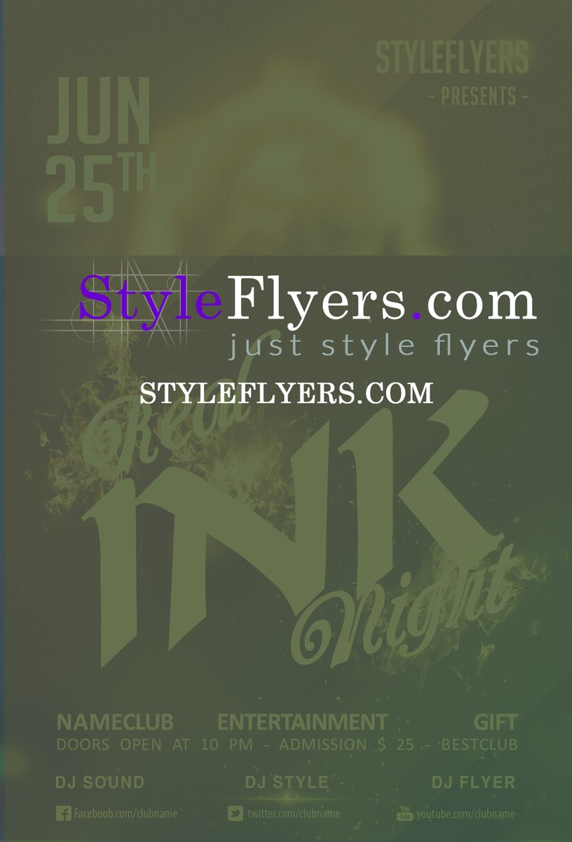 real ink PSD Flyer Template