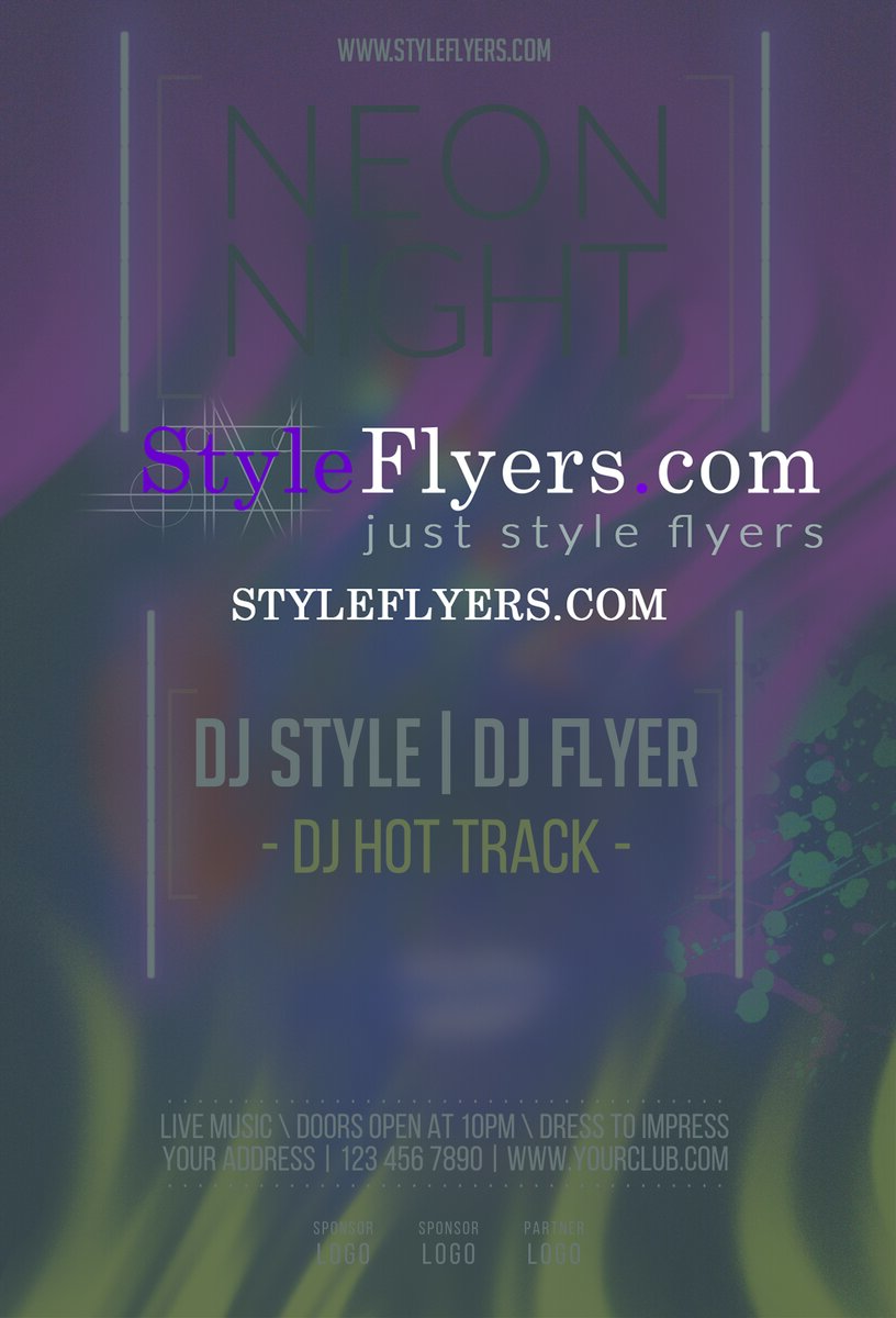neon PSD Flyer Template