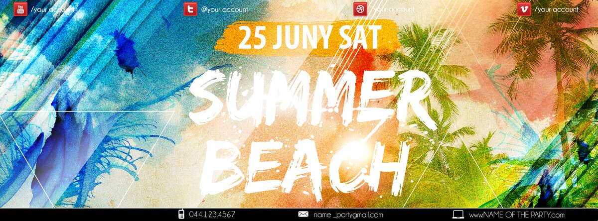 Summer Beach PSD Flyer Template