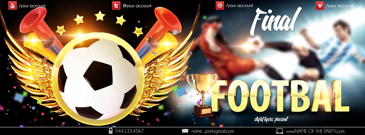 football final PSD Flyer Template