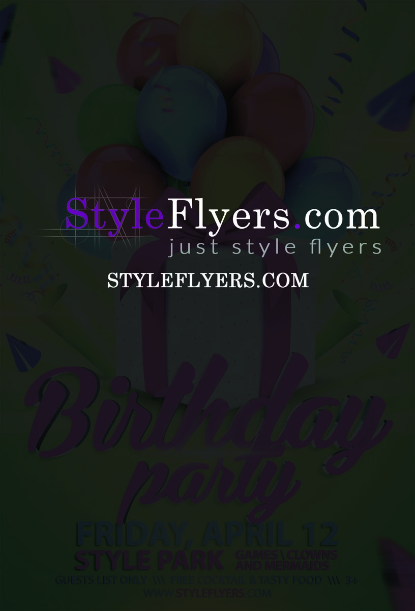 birthday party PSD Flyer Template