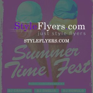 Summer time fest PSD Flyer Template