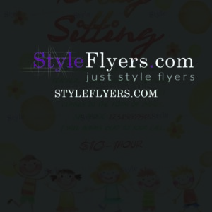Baby sitting PSD Flyer Template