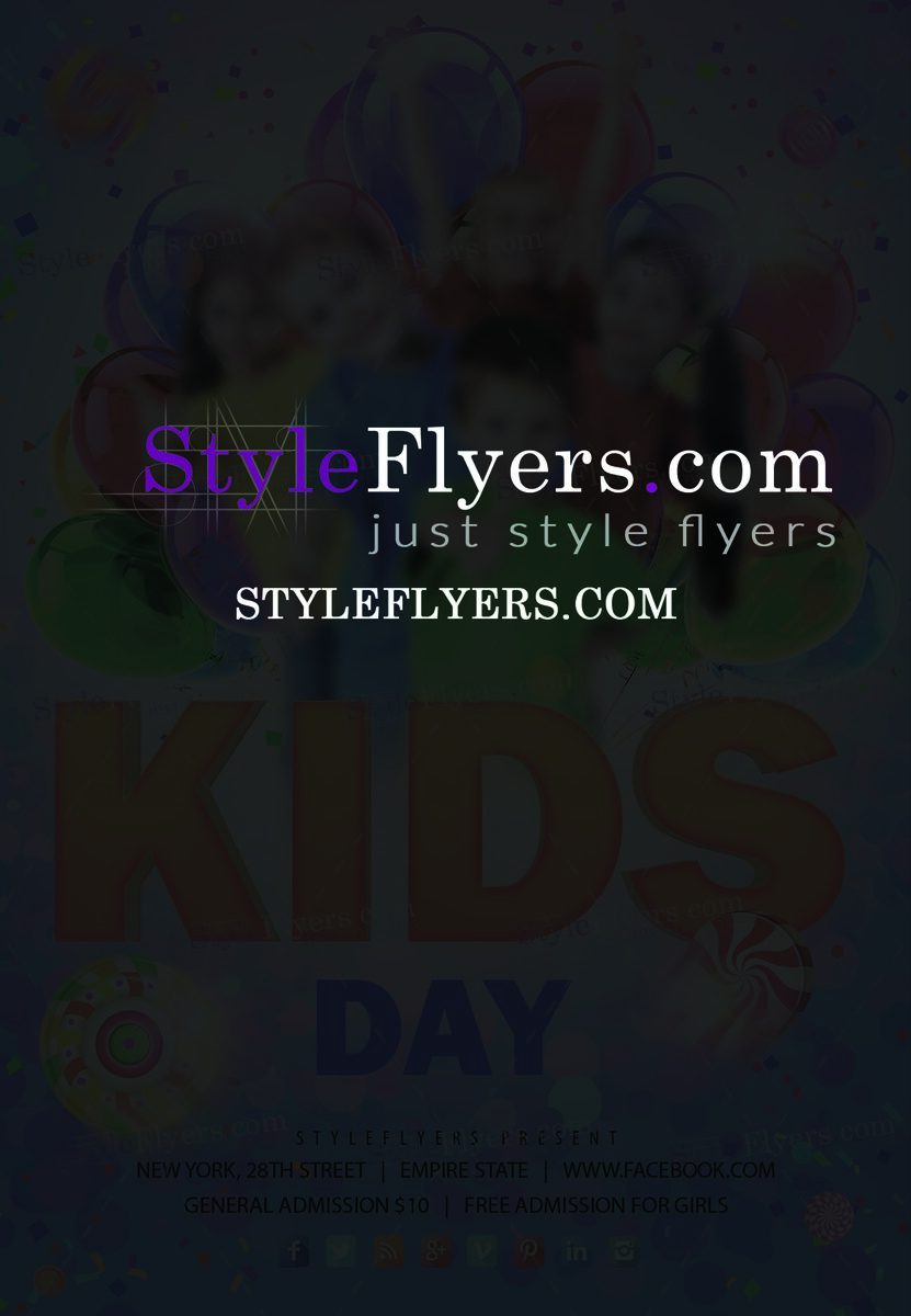 Kids Day PSD Flyer Template