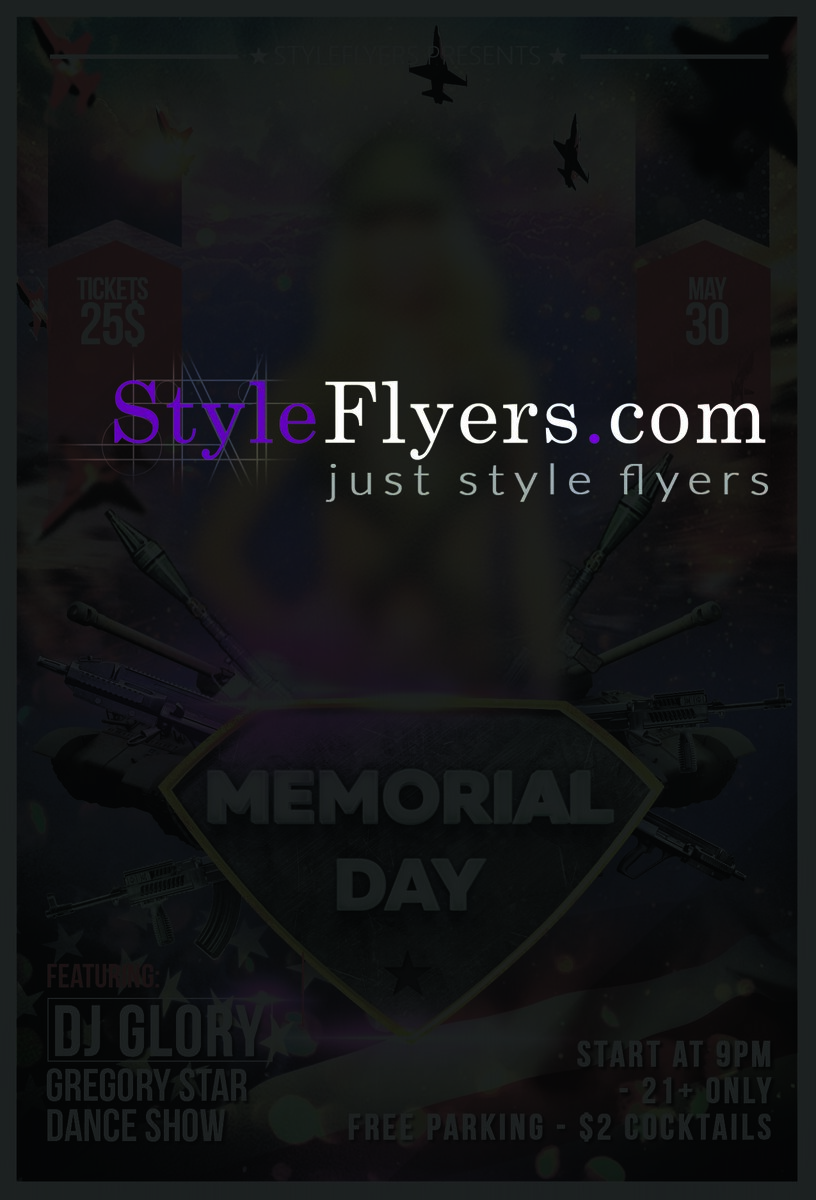 memorial day PSD Flyer Template