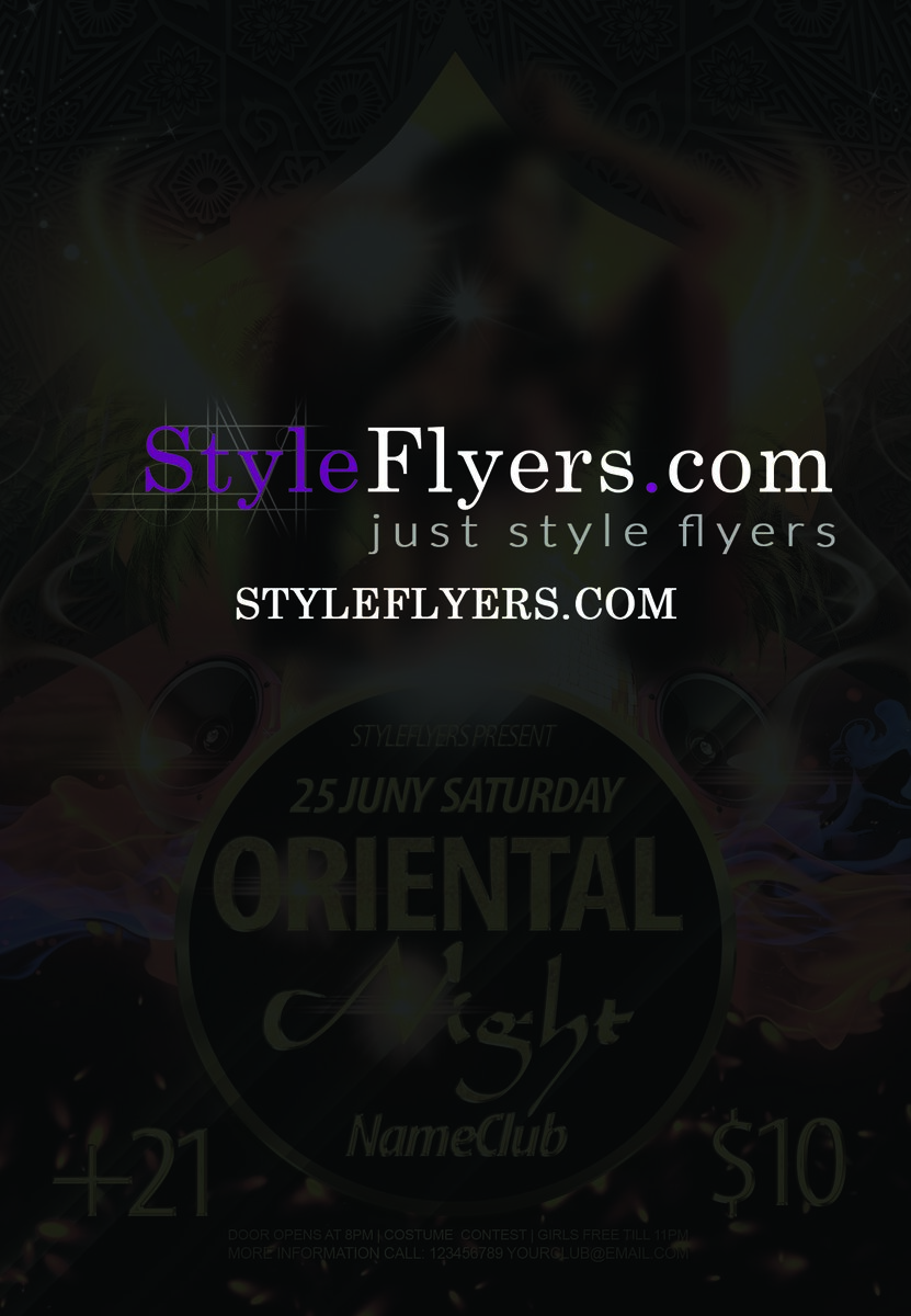 oriental night PSD Flyer Template