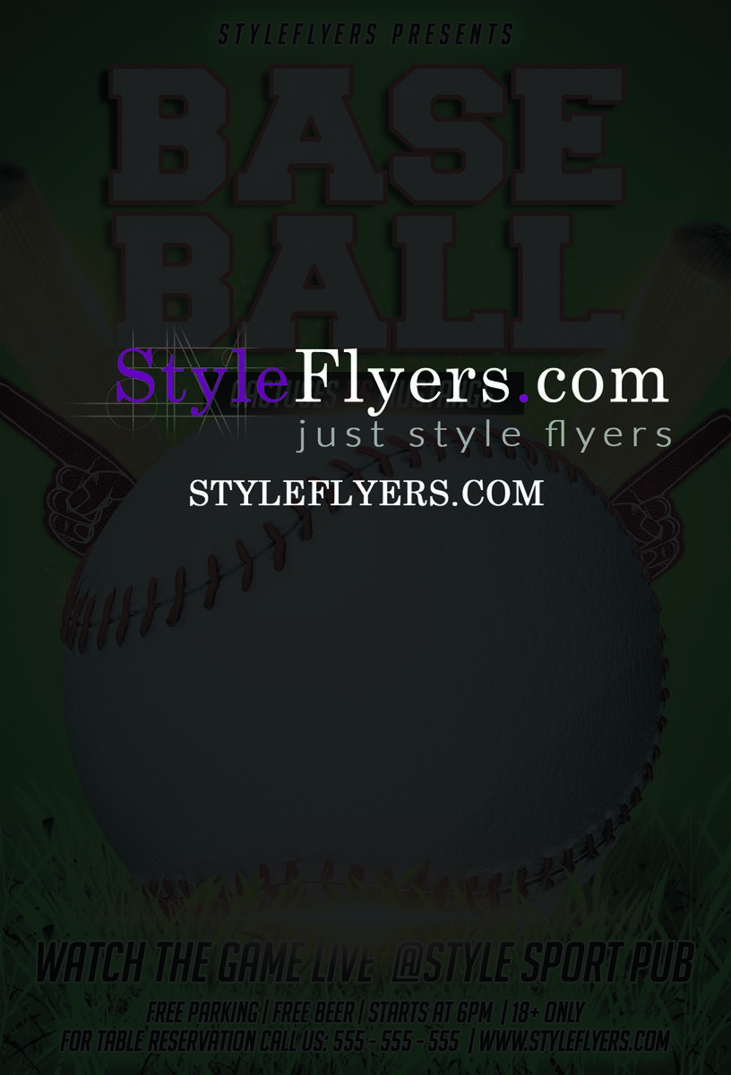 baseball PSD Flyer Template