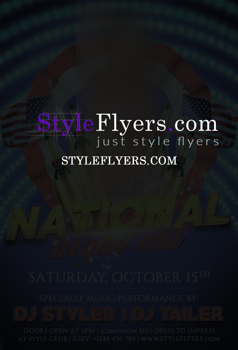 national night out PSD Flyer Template